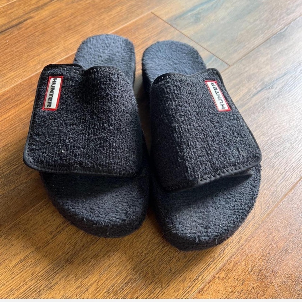 Hunter Elastic Slide Sandal, Women's Size 6 M, Black